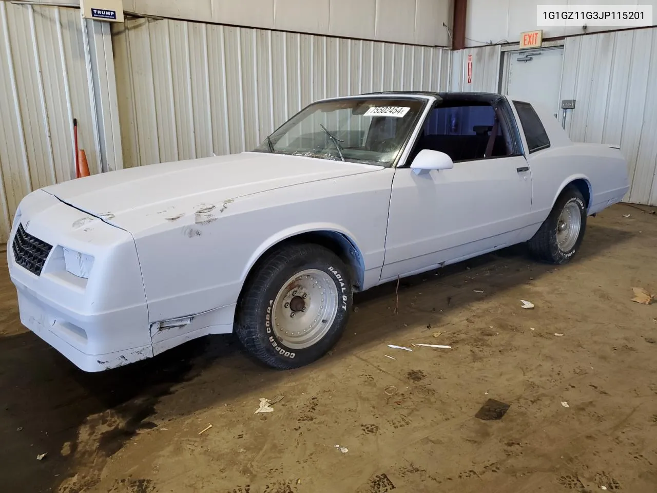 1988 Chevrolet Monte Carlo VIN: 1G1GZ11G3JP115201 Lot: 75502454