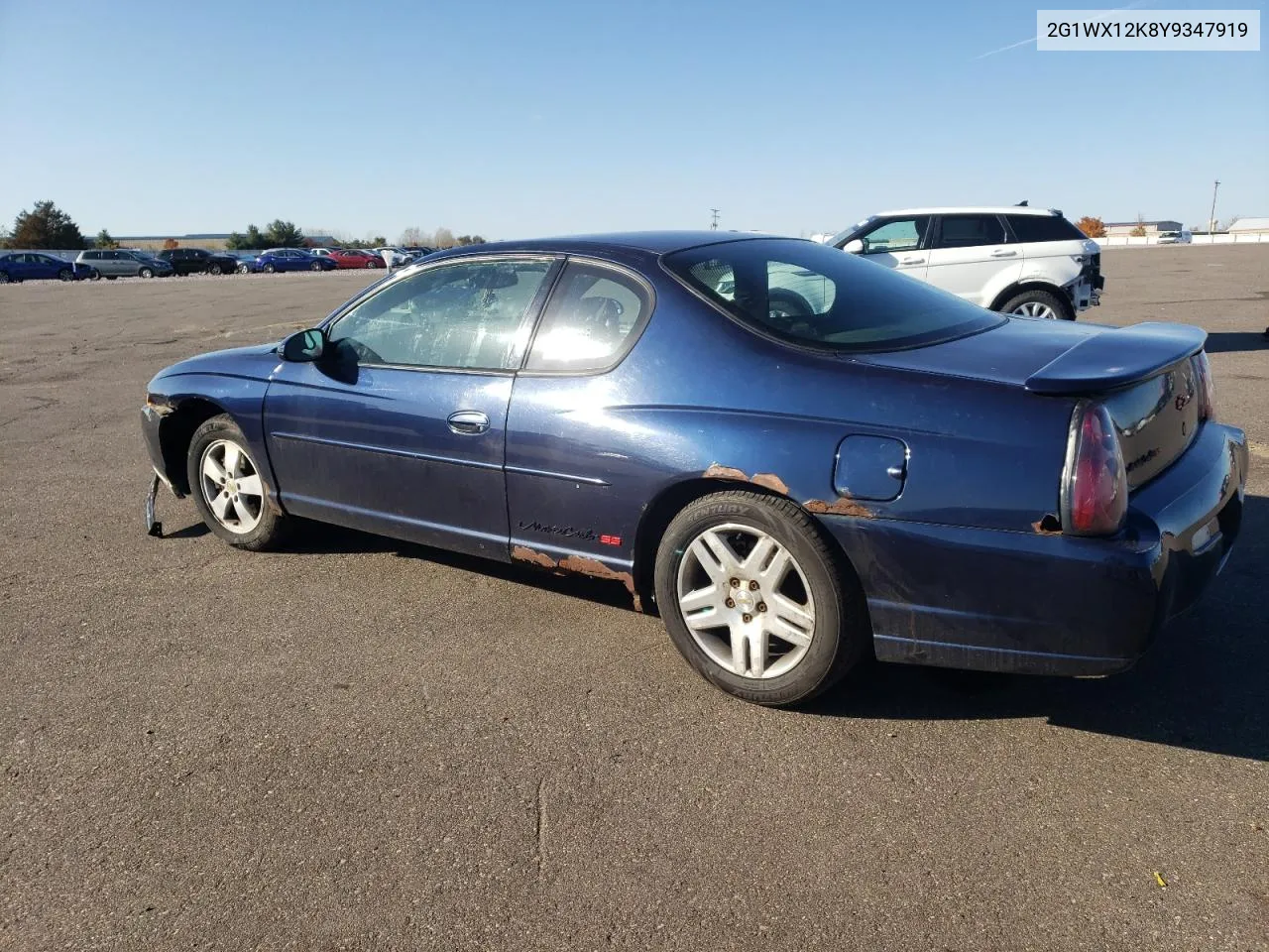 2000 Chevrolet Monte Carlo Ss VIN: 2G1WX12K8Y9347919 Lot: 78085604