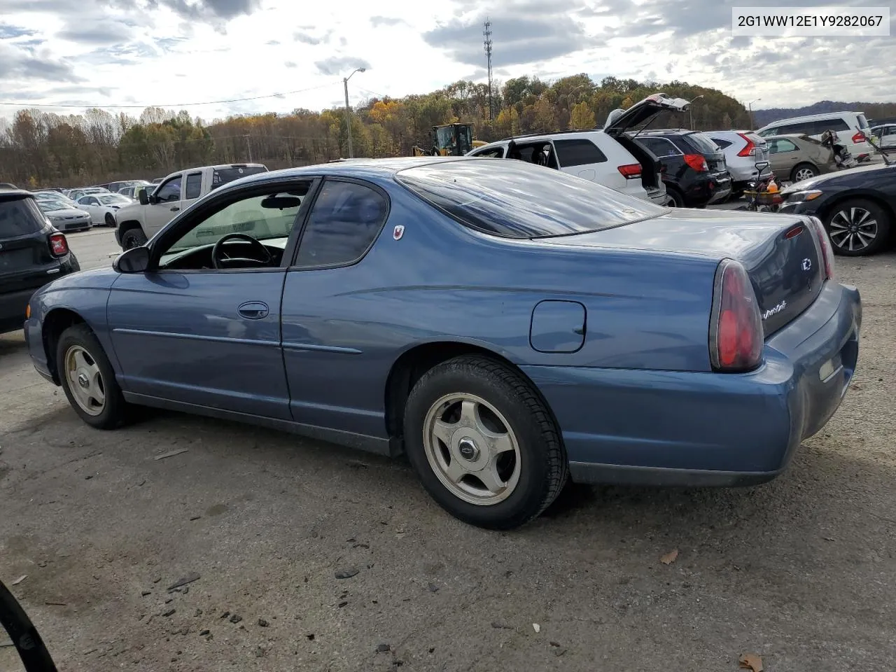 2000 Chevrolet Monte Carlo Ls VIN: 2G1WW12E1Y9282067 Lot: 78928634