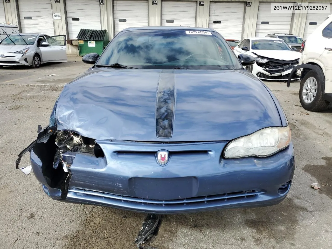 2000 Chevrolet Monte Carlo Ls VIN: 2G1WW12E1Y9282067 Lot: 78928634