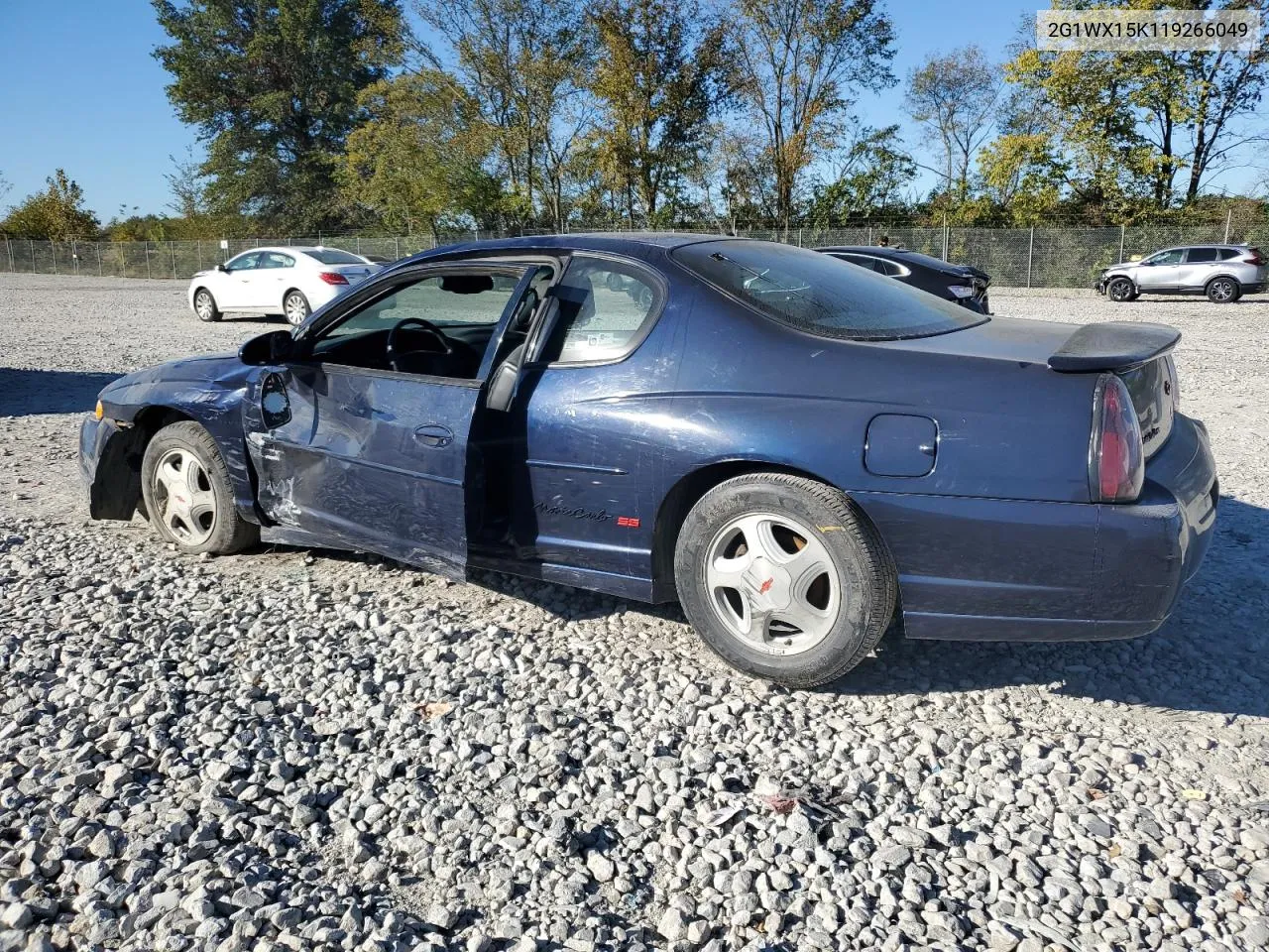 2001 Chevrolet Monte Carlo Ss VIN: 2G1WX15K119266049 Lot: 74937294