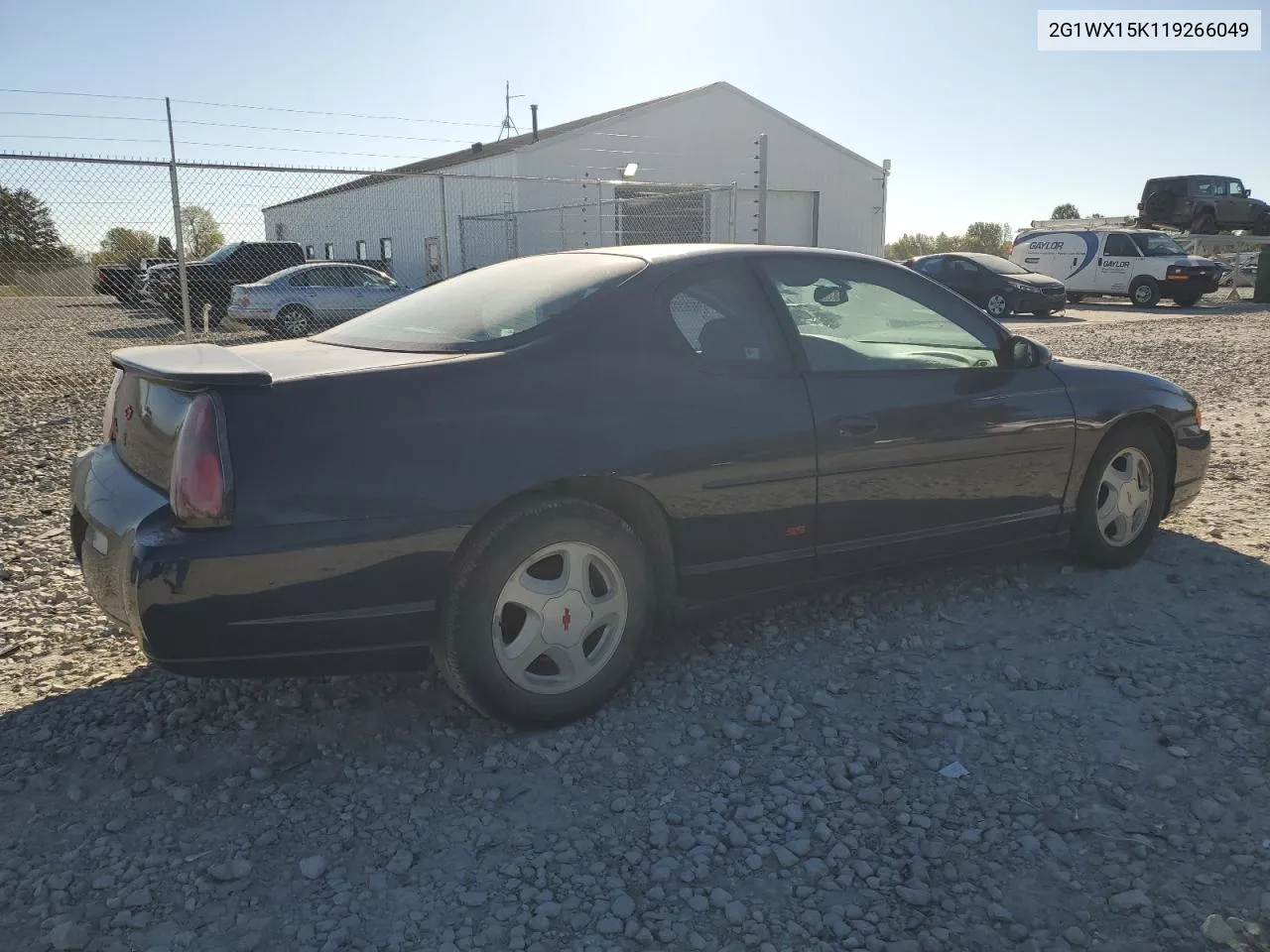 2001 Chevrolet Monte Carlo Ss VIN: 2G1WX15K119266049 Lot: 74937294