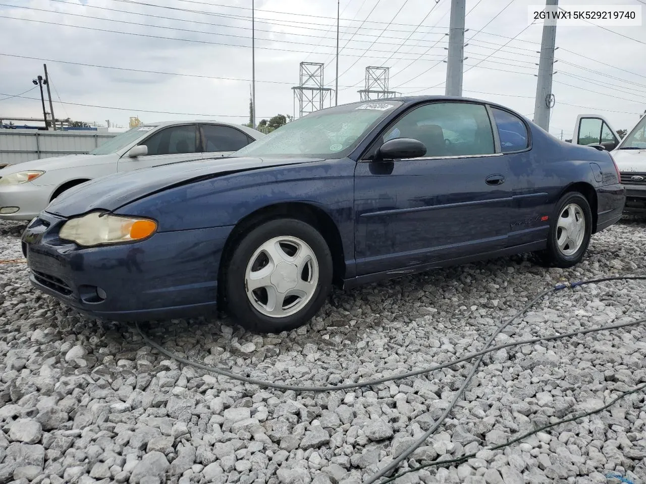 2002 Chevrolet Monte Carlo Ss VIN: 2G1WX15K529219740 Lot: 71646204