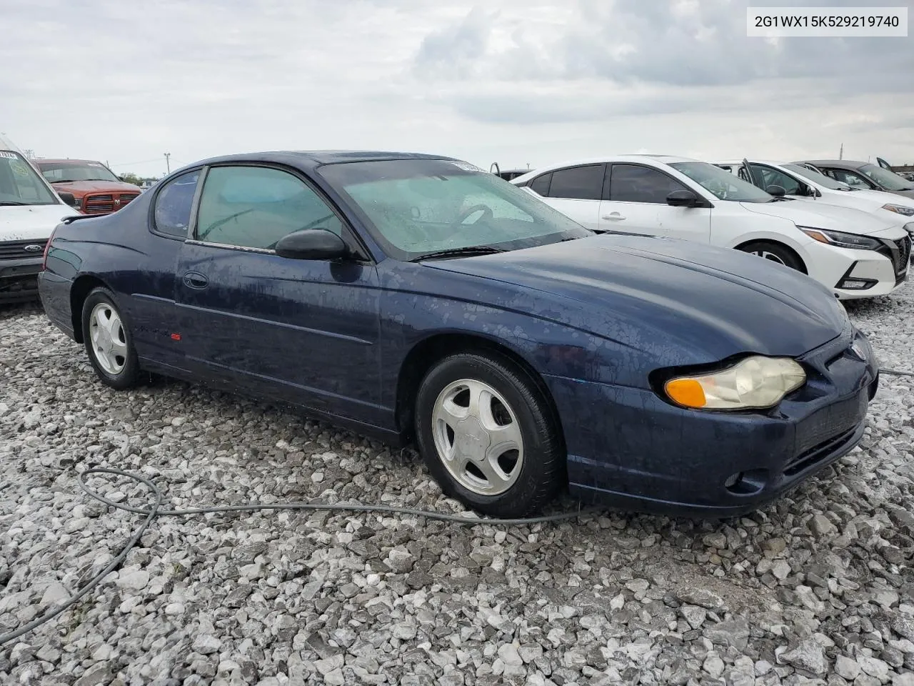 2002 Chevrolet Monte Carlo Ss VIN: 2G1WX15K529219740 Lot: 71646204