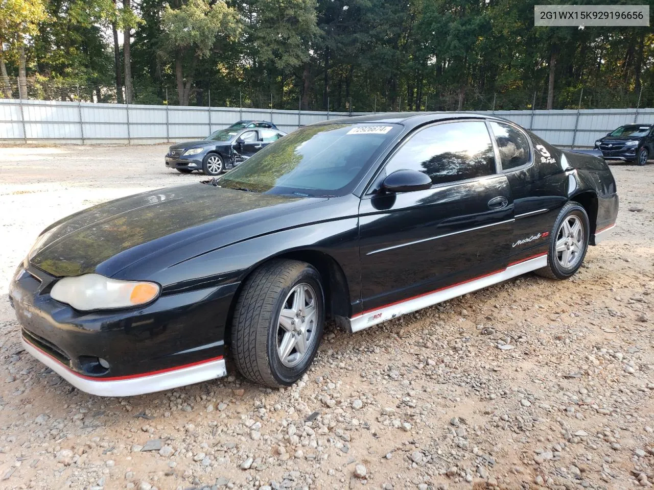 2002 Chevrolet Monte Carlo Ss VIN: 2G1WX15K929196656 Lot: 72926674