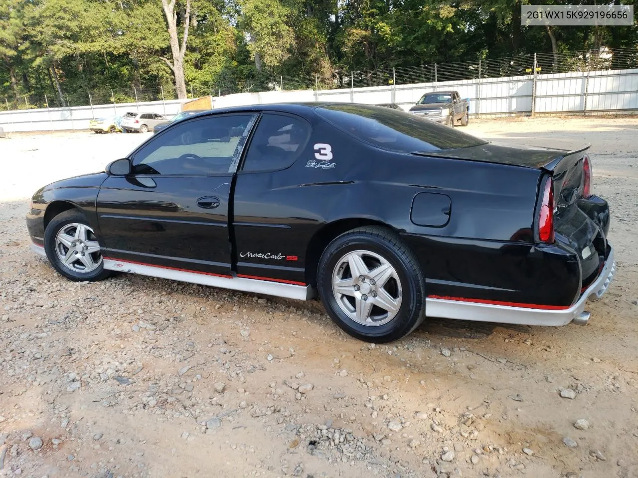 2002 Chevrolet Monte Carlo Ss VIN: 2G1WX15K929196656 Lot: 72926674