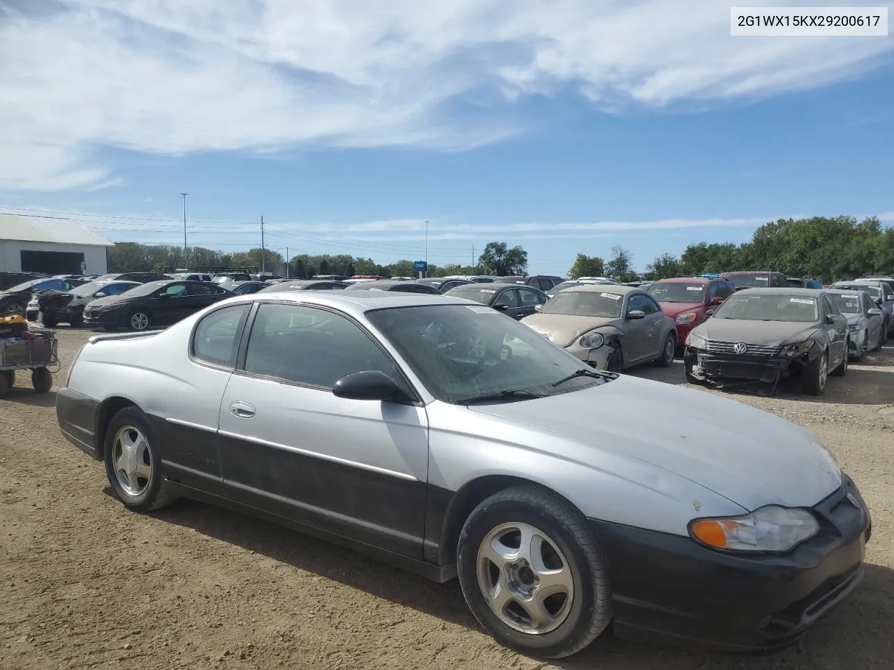 2002 Chevrolet Monte Carlo Ss VIN: 2G1WX15KX29200617 Lot: 73330914