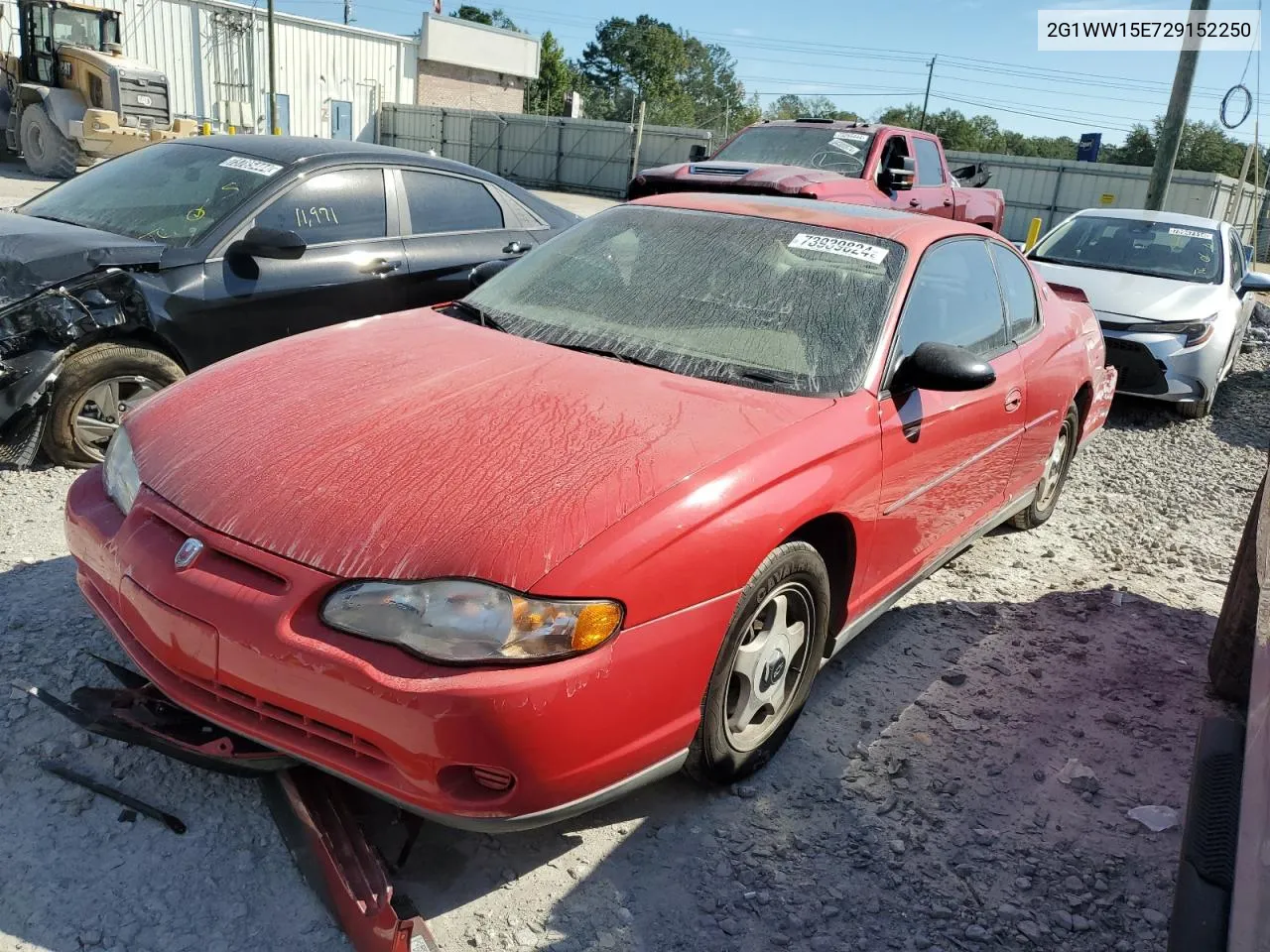 2002 Chevrolet Monte Carlo Ls VIN: 2G1WW15E729152250 Lot: 73939824