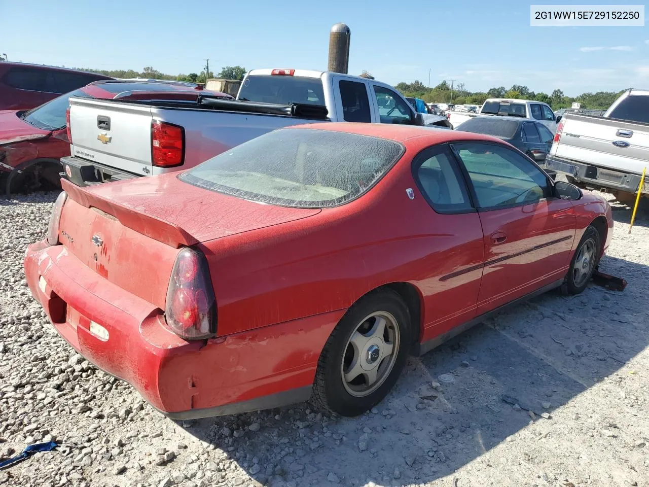 2002 Chevrolet Monte Carlo Ls VIN: 2G1WW15E729152250 Lot: 73939824