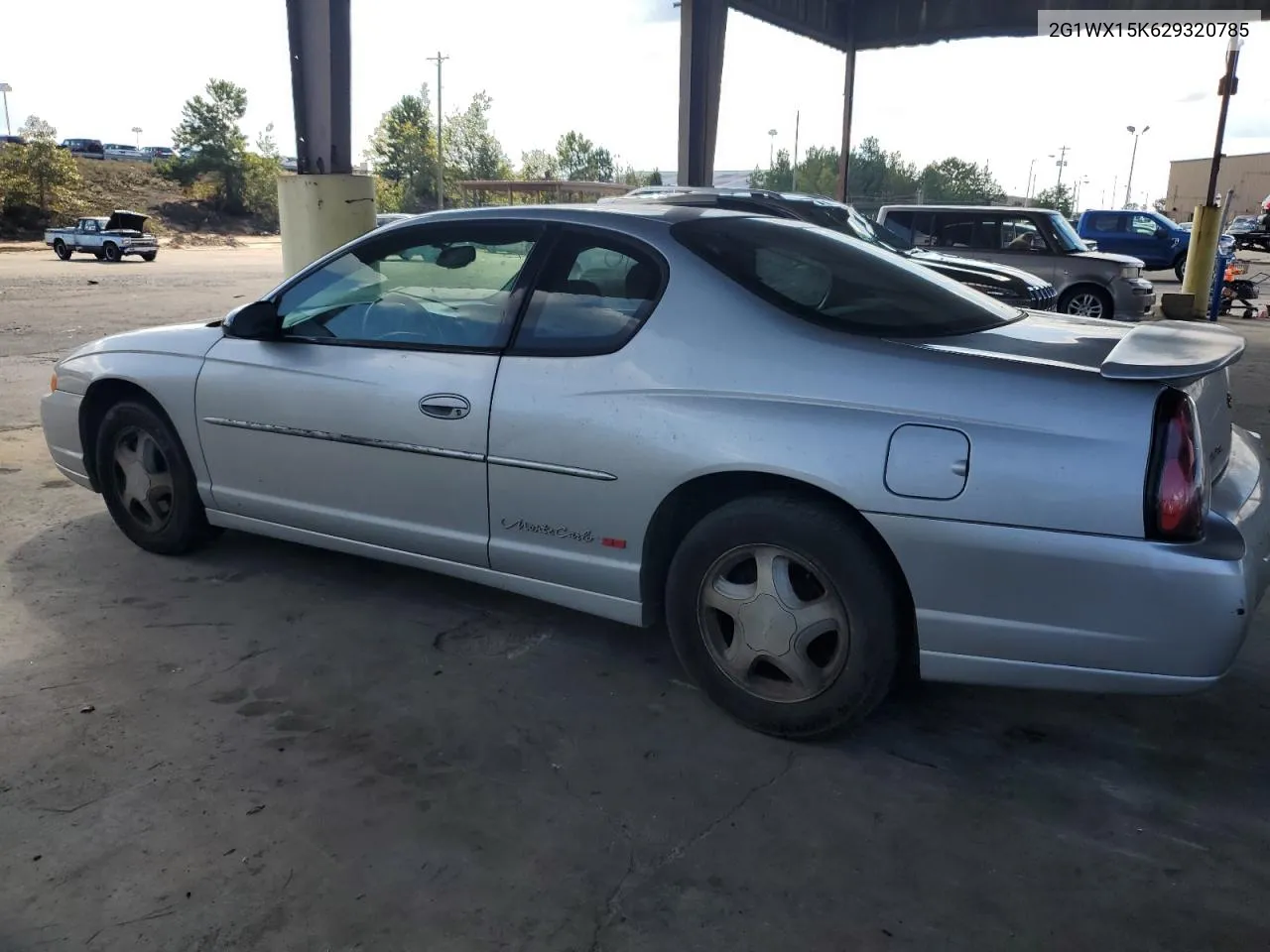 2002 Chevrolet Monte Carlo Ss VIN: 2G1WX15K629320785 Lot: 74295014