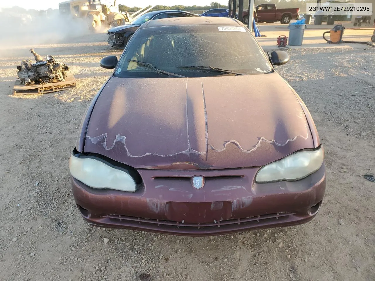 2002 Chevrolet Monte Carlo Ls VIN: 2G1WW12E729210295 Lot: 75434804