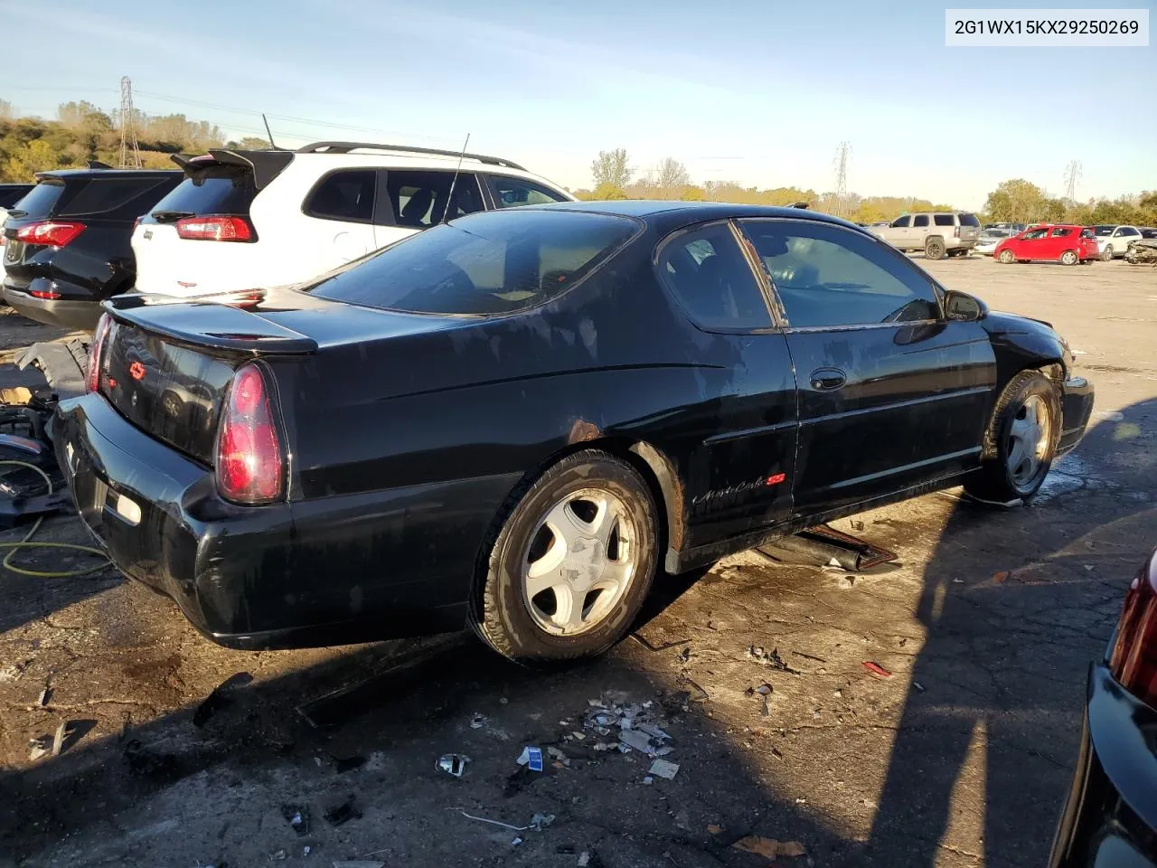 2002 Chevrolet Monte Carlo Ss VIN: 2G1WX15KX29250269 Lot: 76098164