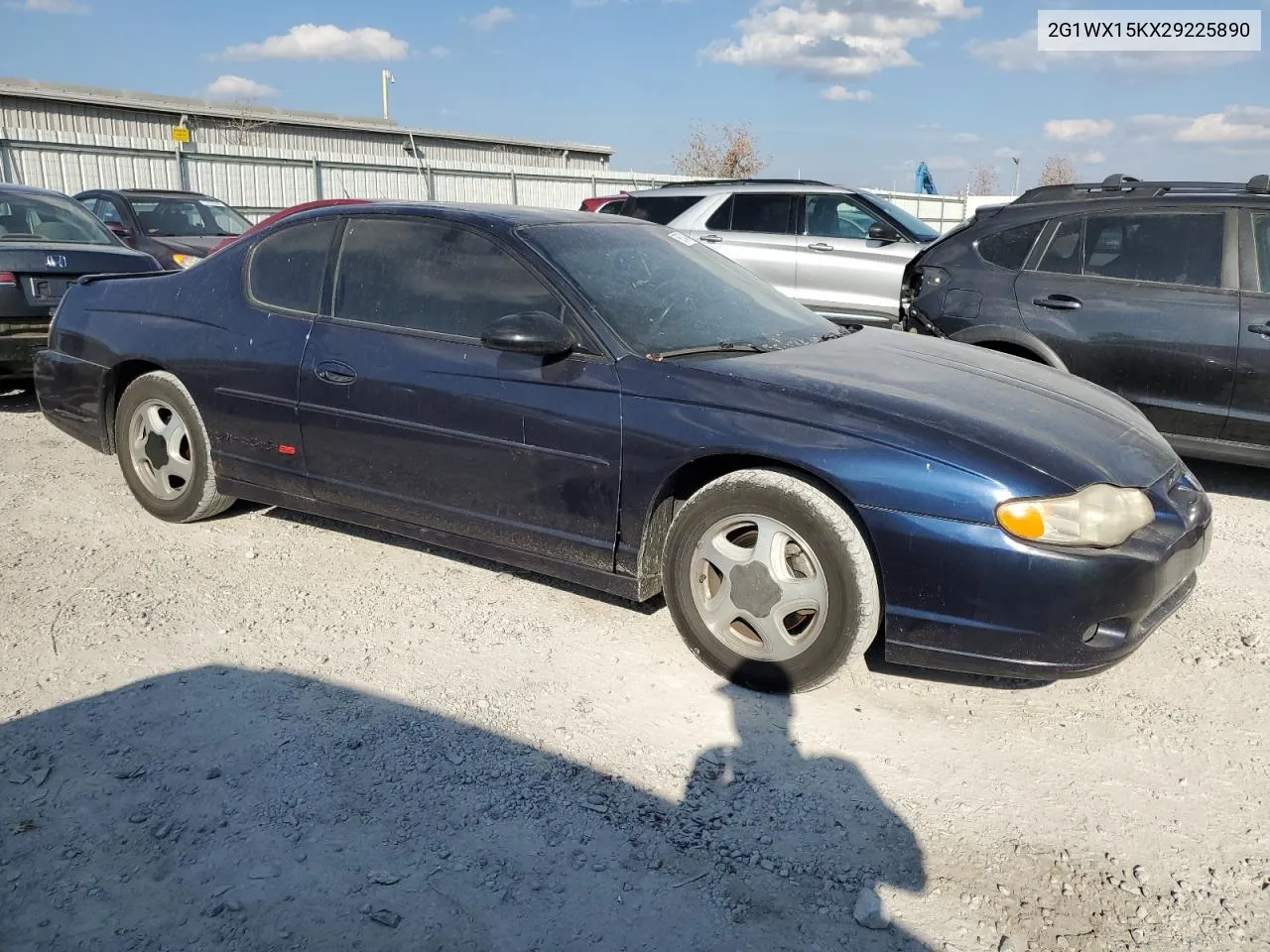 2002 Chevrolet Monte Carlo Ss VIN: 2G1WX15KX29225890 Lot: 78574344