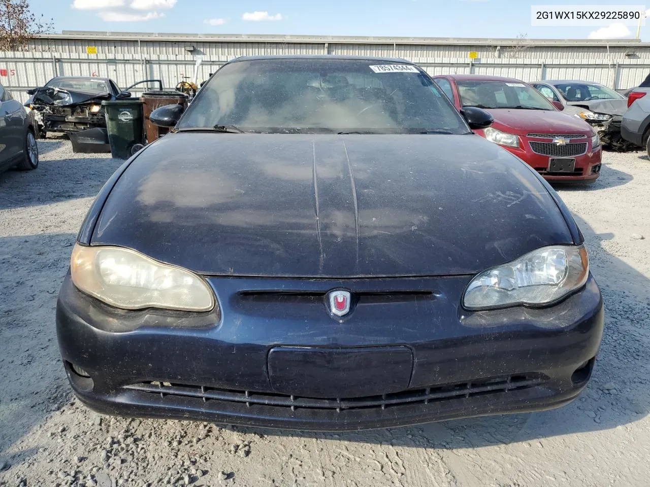 2002 Chevrolet Monte Carlo Ss VIN: 2G1WX15KX29225890 Lot: 78574344