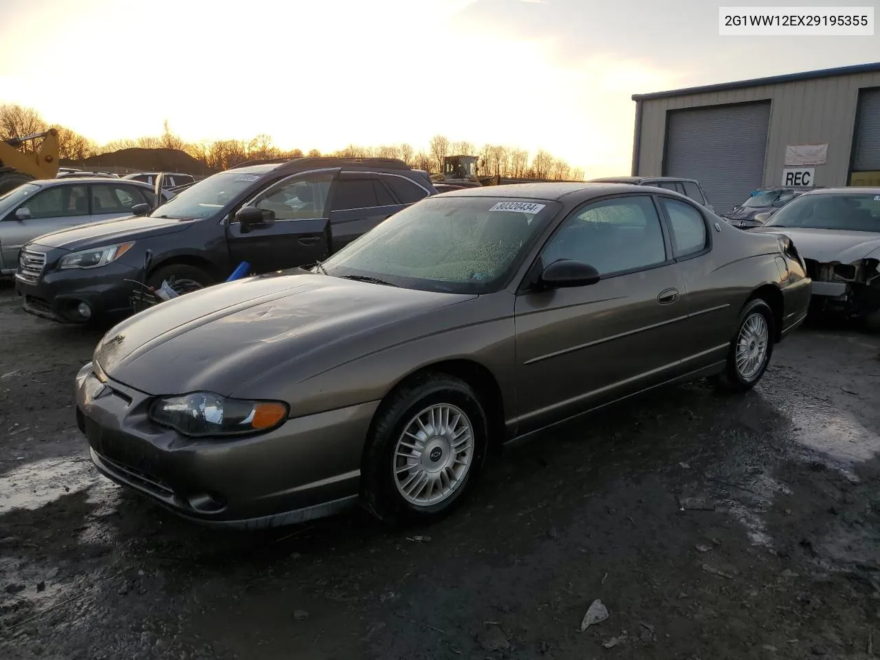 2002 Chevrolet Monte Carlo Ls VIN: 2G1WW12EX29195355 Lot: 80320434