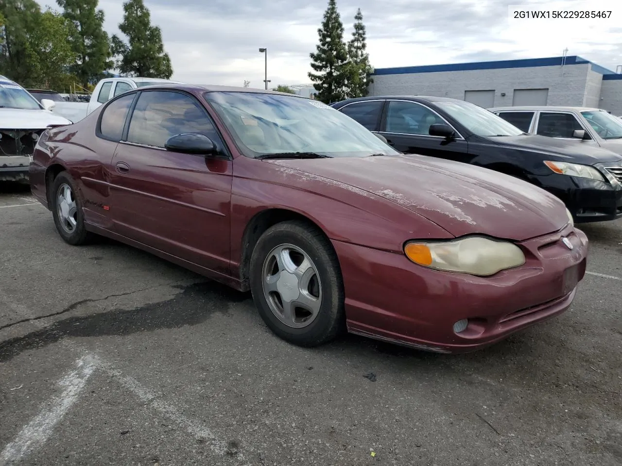 2002 Chevrolet Monte Carlo Ss VIN: 2G1WX15K229285467 Lot: 81505953