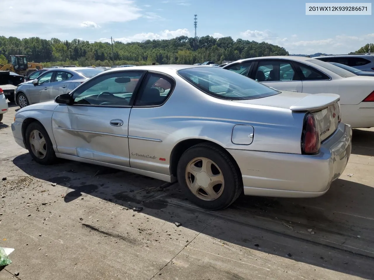 2003 Chevrolet Monte Carlo Ss VIN: 2G1WX12K939286671 Lot: 69043224