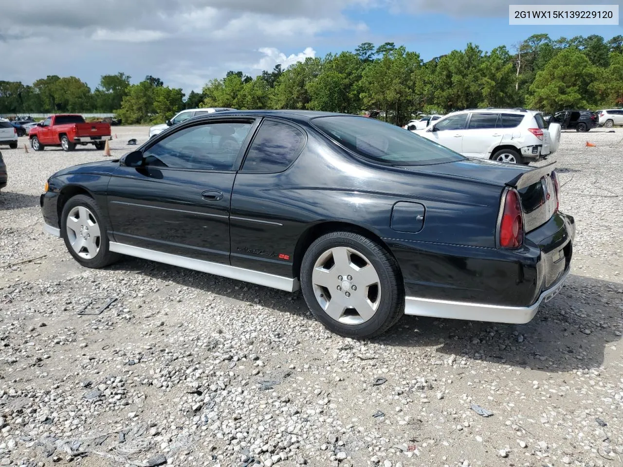 2003 Chevrolet Monte Carlo Ss VIN: 2G1WX15K139229120 Lot: 71007894