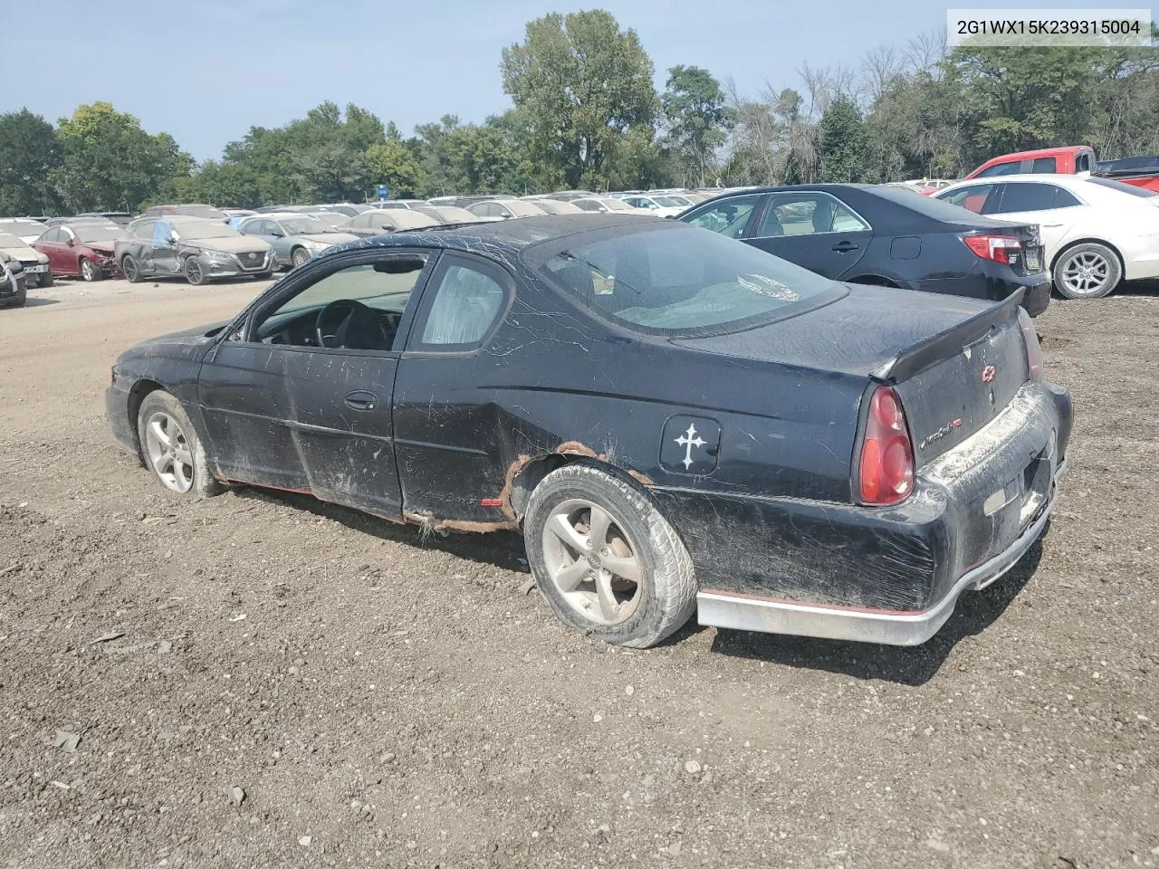 2003 Chevrolet Monte Carlo Ss VIN: 2G1WX15K239315004 Lot: 71044644