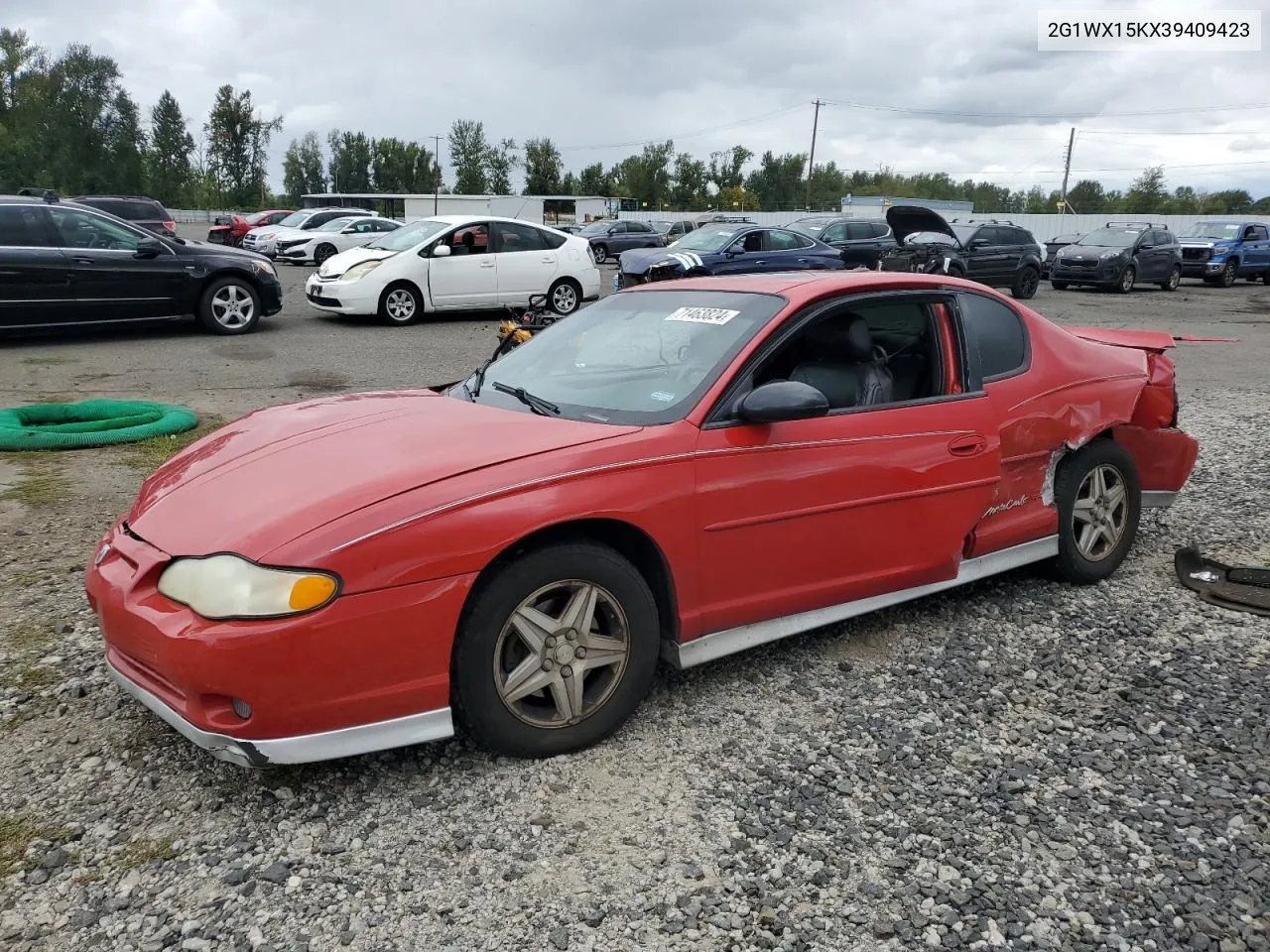 2003 Chevrolet Monte Carlo Ss VIN: 2G1WX15KX39409423 Lot: 71463824