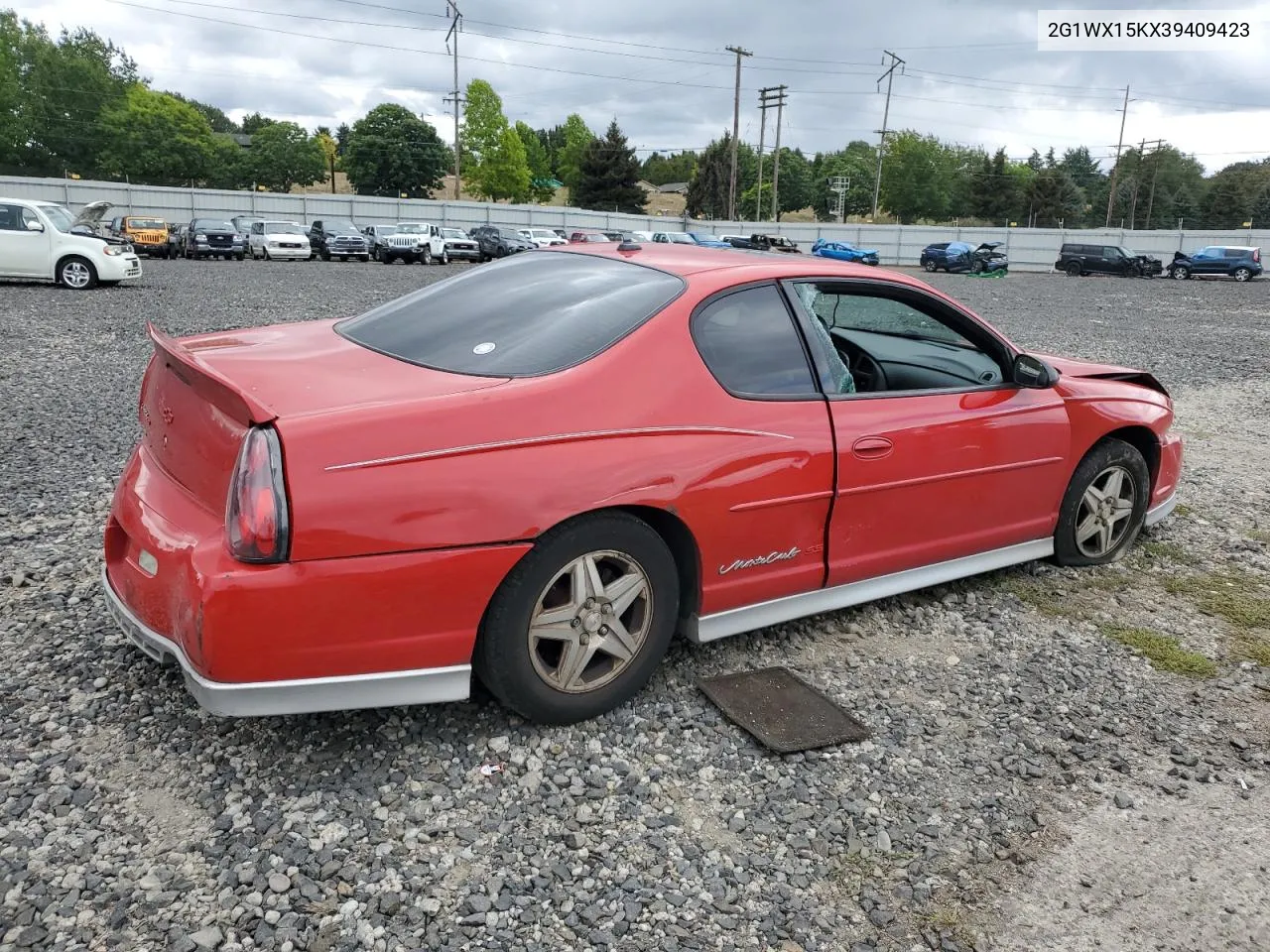 2003 Chevrolet Monte Carlo Ss VIN: 2G1WX15KX39409423 Lot: 71463824