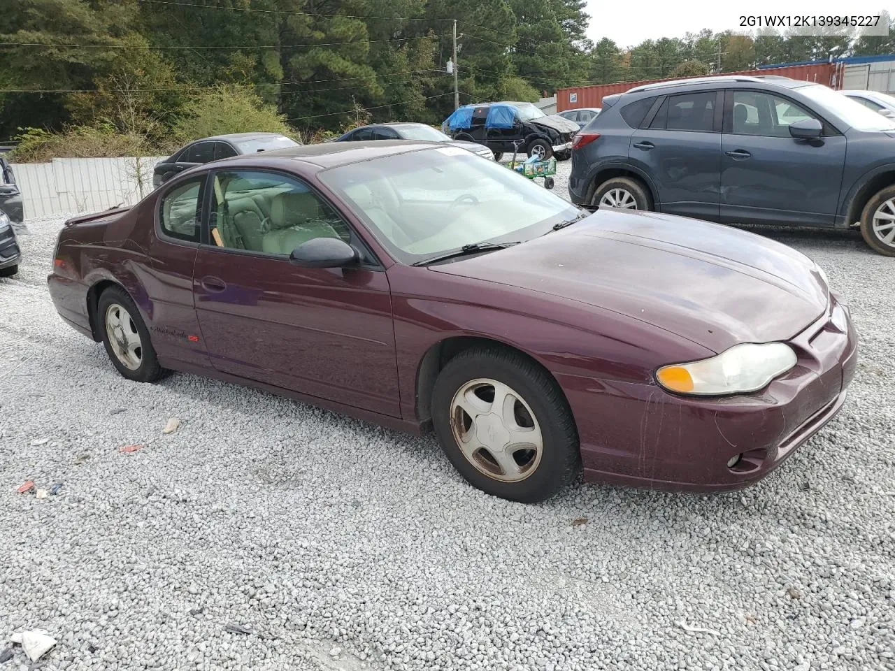 2003 Chevrolet Monte Carlo Ss VIN: 2G1WX12K139345227 Lot: 74291314