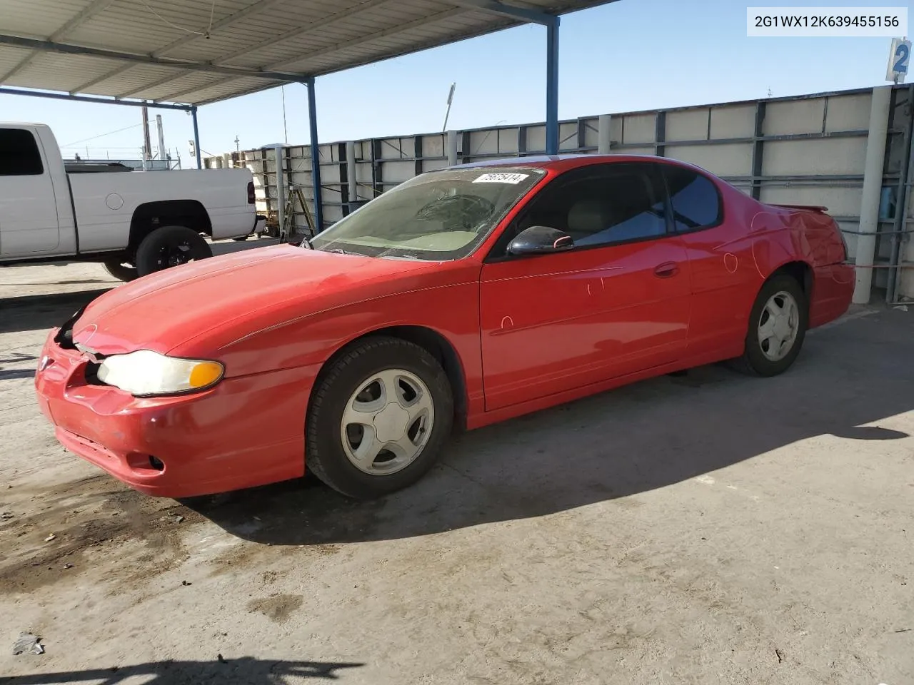 2003 Chevrolet Monte Carlo Ss VIN: 2G1WX12K639455156 Lot: 75675414