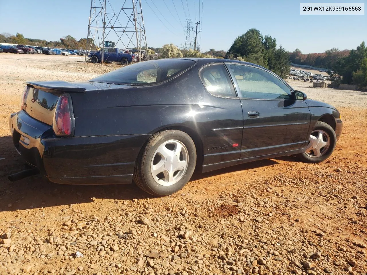 2003 Chevrolet Monte Carlo Ss VIN: 2G1WX12K939166563 Lot: 77012714