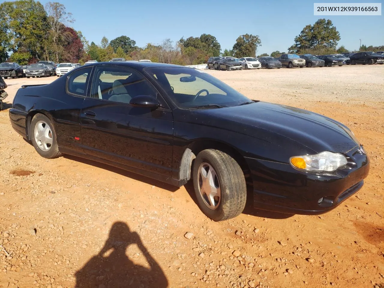 2003 Chevrolet Monte Carlo Ss VIN: 2G1WX12K939166563 Lot: 77012714