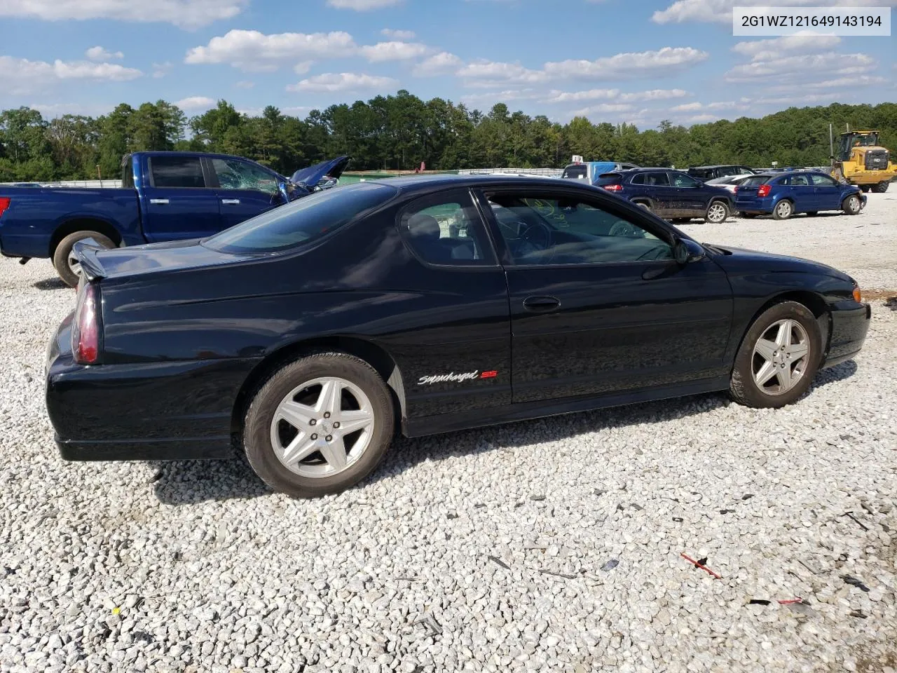 2004 Chevrolet Monte Carlo Ss Supercharged VIN: 2G1WZ121649143194 Lot: 62865033