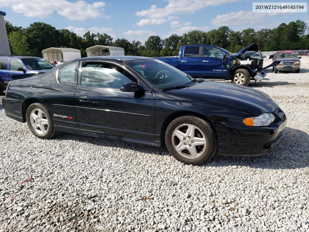 2004 Chevrolet Monte Carlo Ss Supercharged VIN: 2G1WZ121649143194 Lot: 62865033