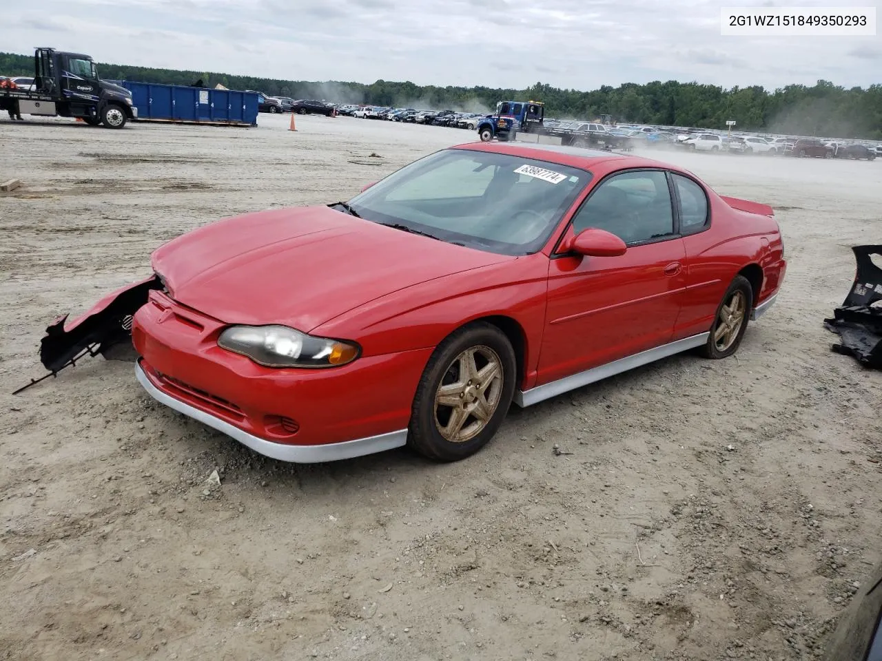 2004 Chevrolet Monte Carlo Ss Supercharged VIN: 2G1WZ151849350293 Lot: 63987774