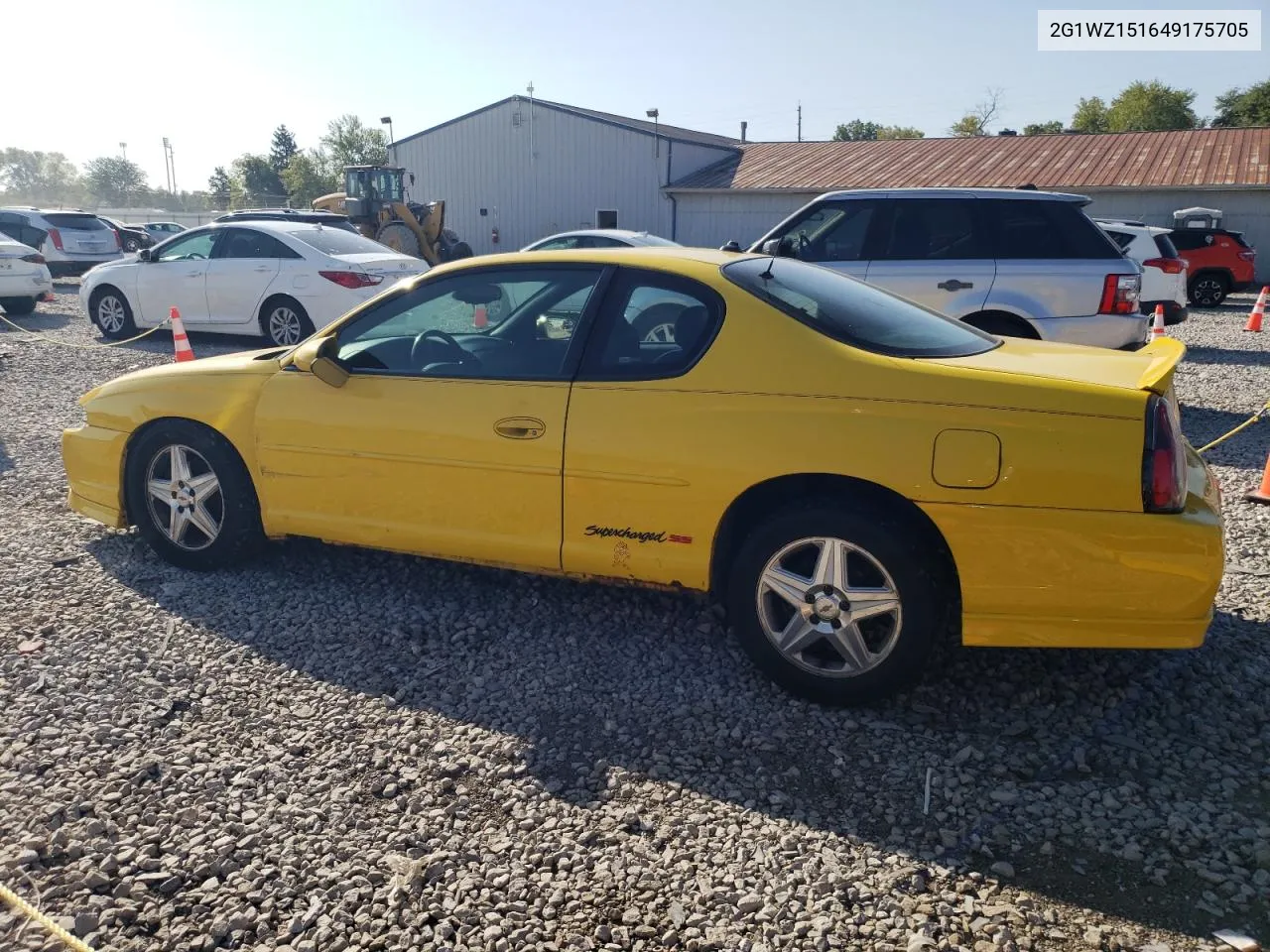 2004 Chevrolet Monte Carlo Ss Supercharged VIN: 2G1WZ151649175705 Lot: 71123574