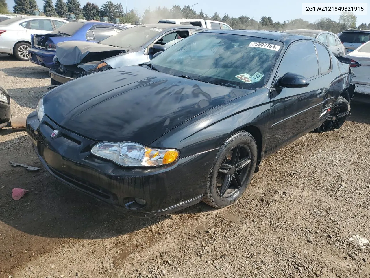 2004 Chevrolet Monte Carlo Ss Supercharged VIN: 2G1WZ121849321915 Lot: 75607764