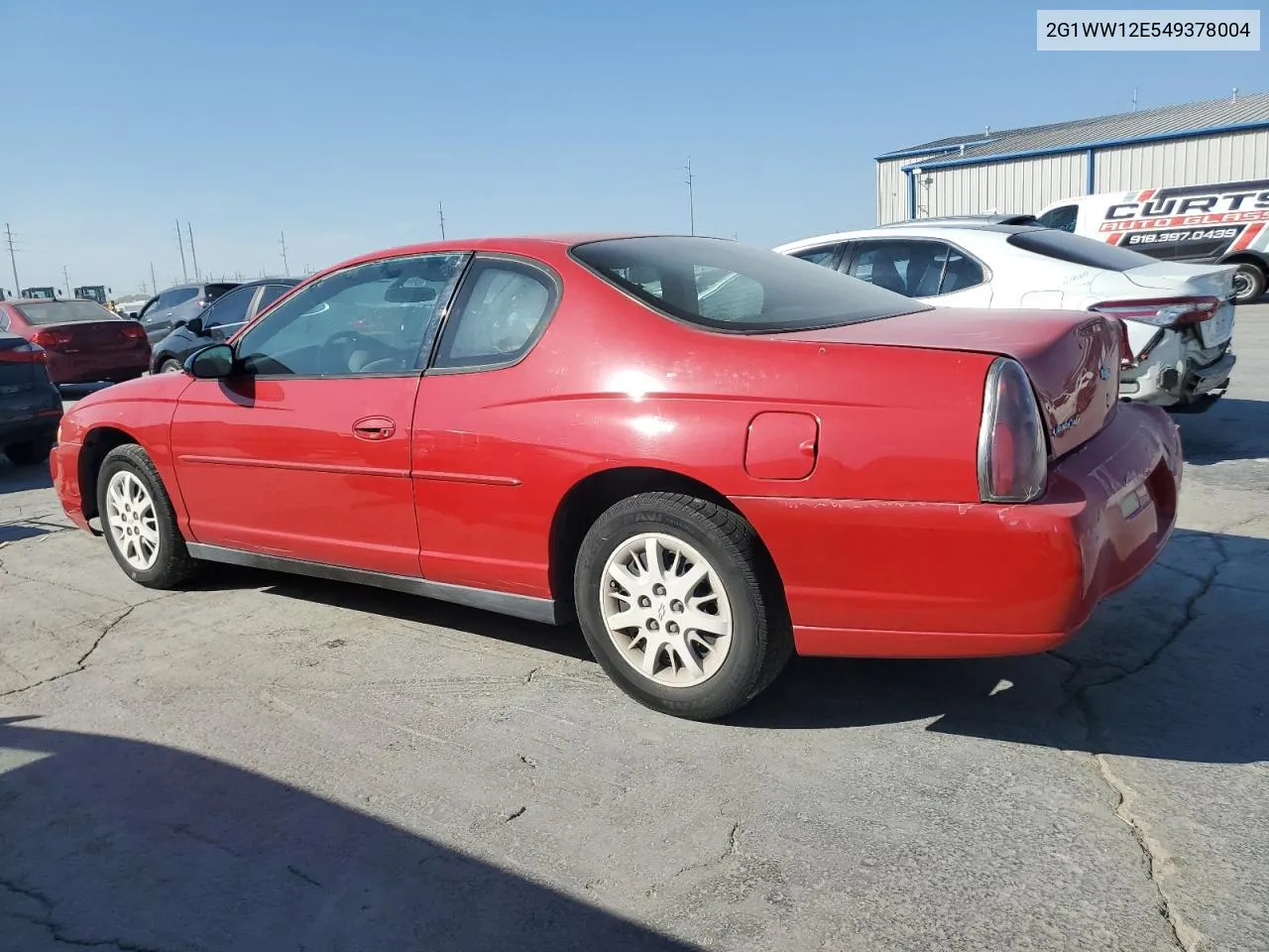 2004 Chevrolet Monte Carlo Ls VIN: 2G1WW12E549378004 Lot: 75869014