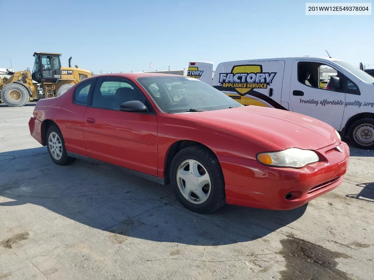 2004 Chevrolet Monte Carlo Ls VIN: 2G1WW12E549378004 Lot: 75869014