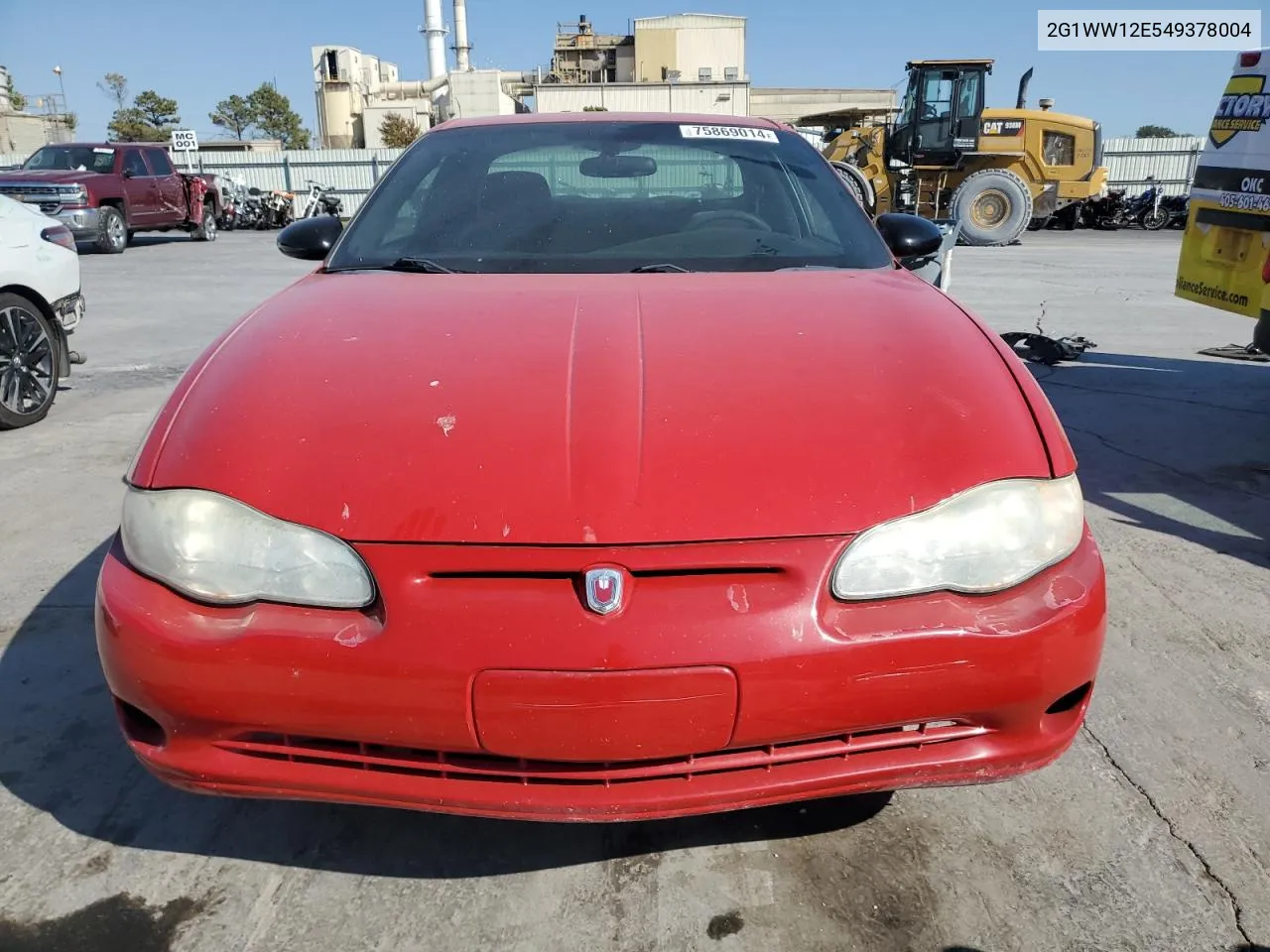 2004 Chevrolet Monte Carlo Ls VIN: 2G1WW12E549378004 Lot: 75869014