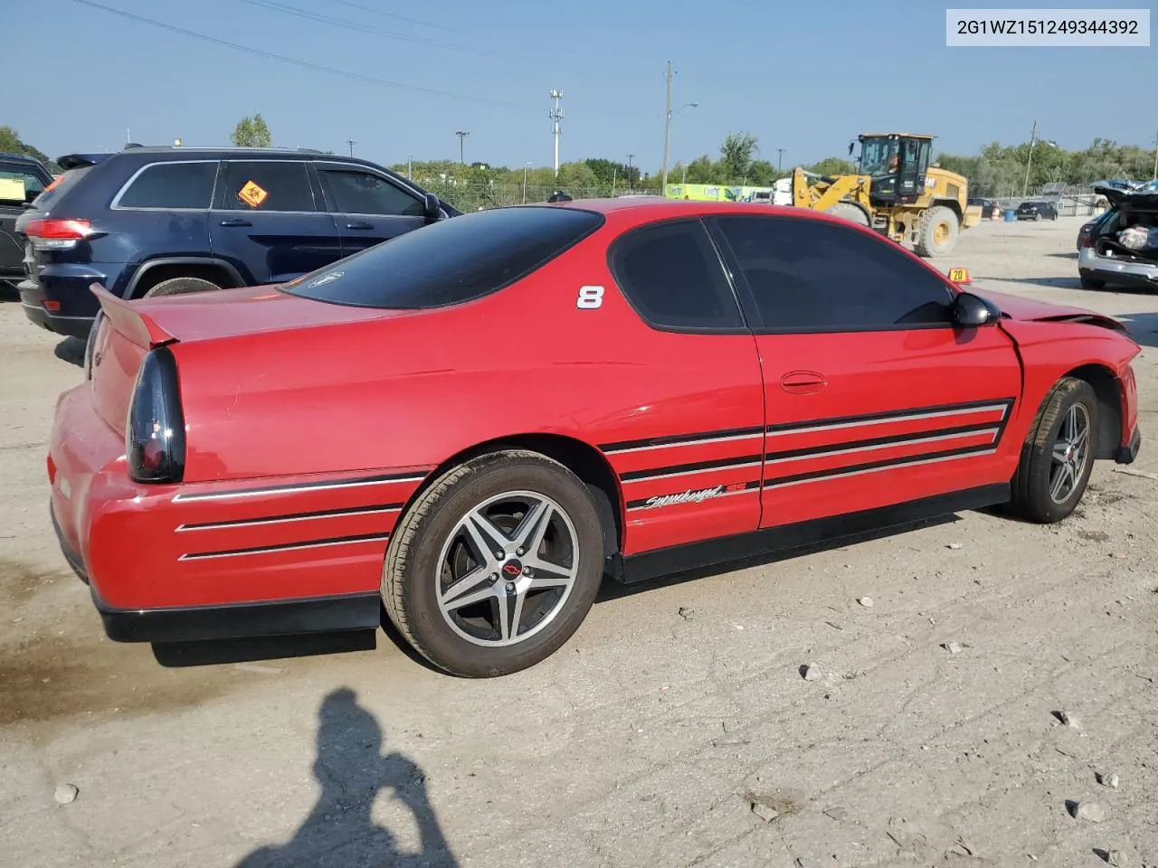 2004 Chevrolet Monte Carlo Ss Supercharged VIN: 2G1WZ151249344392 Lot: 76734674