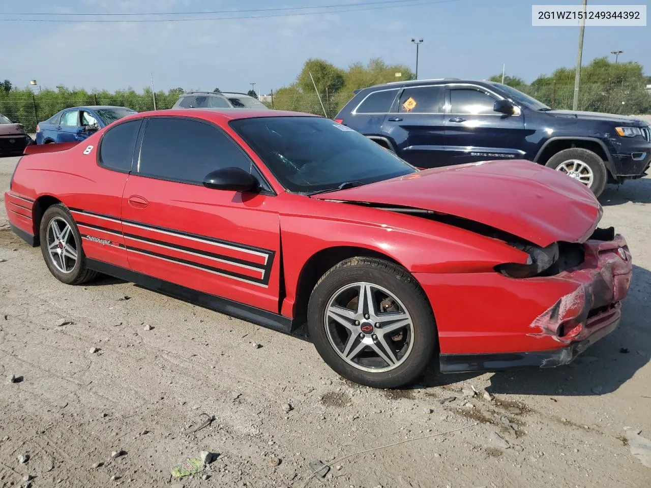 2004 Chevrolet Monte Carlo Ss Supercharged VIN: 2G1WZ151249344392 Lot: 76734674