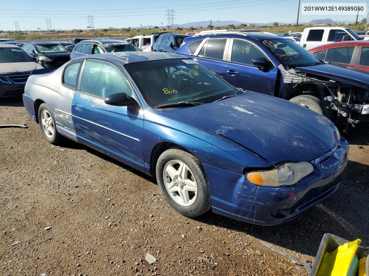 2004 Chevrolet Monte Carlo Ls VIN: 2G1WW12E149389050 Lot: 79270984