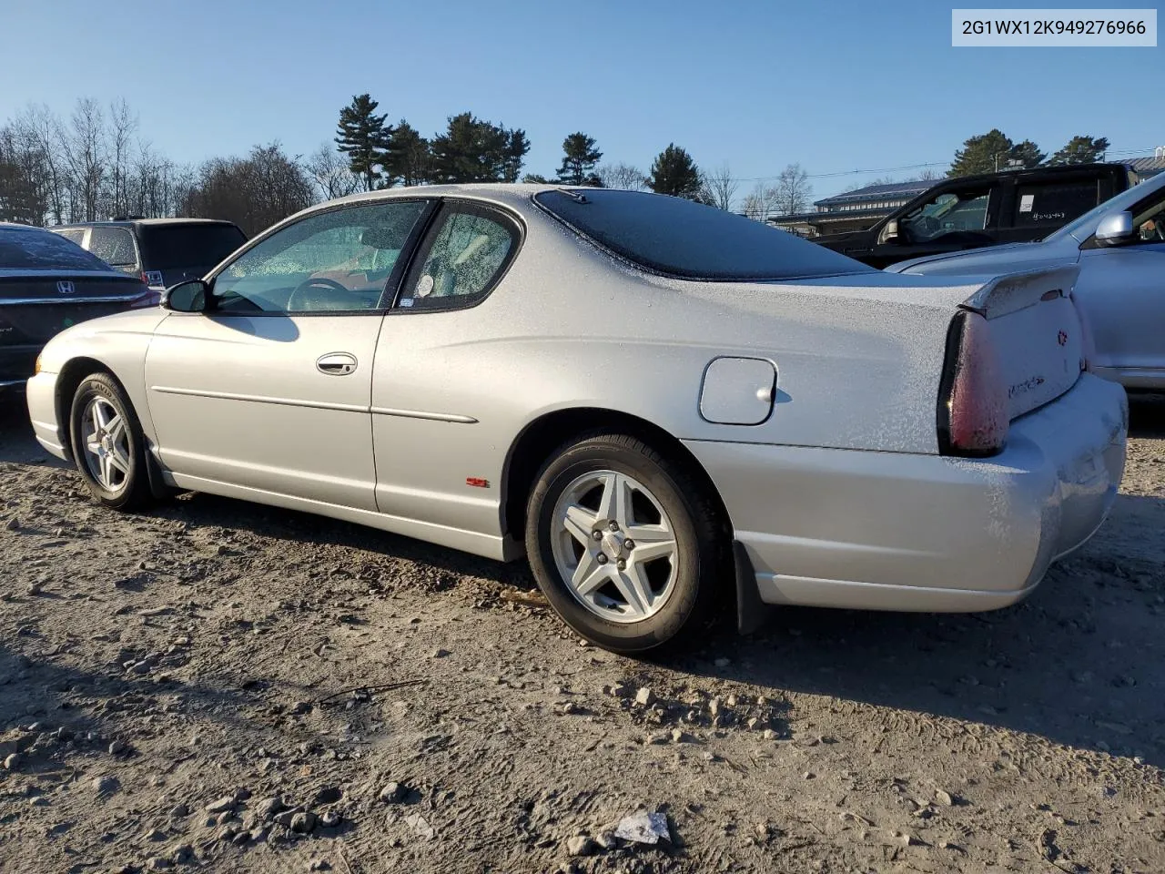 2004 Chevrolet Monte Carlo Ss VIN: 2G1WX12K949276966 Lot: 79441413