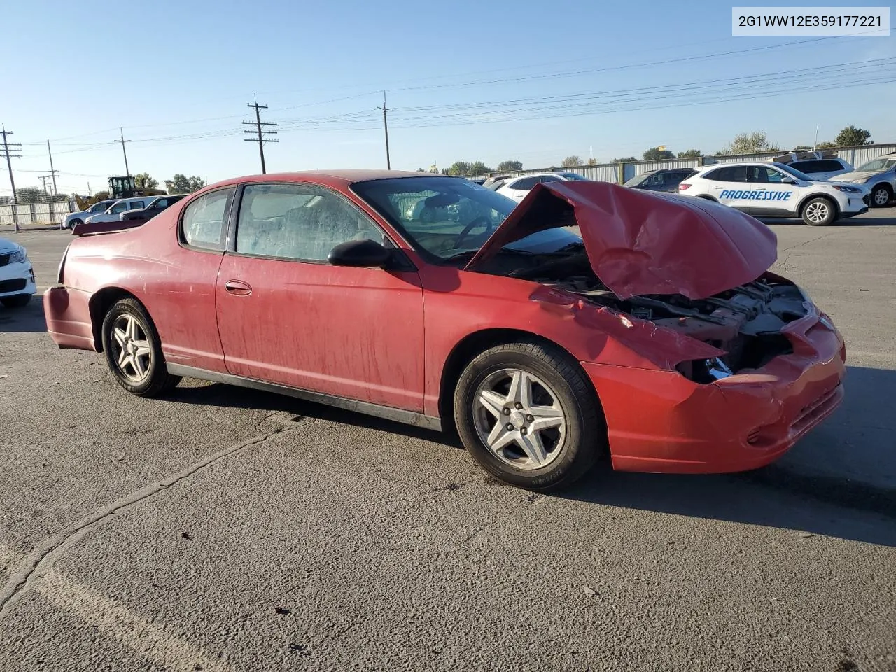 2005 Chevrolet Monte Carlo Ls VIN: 2G1WW12E359177221 Lot: 74957124