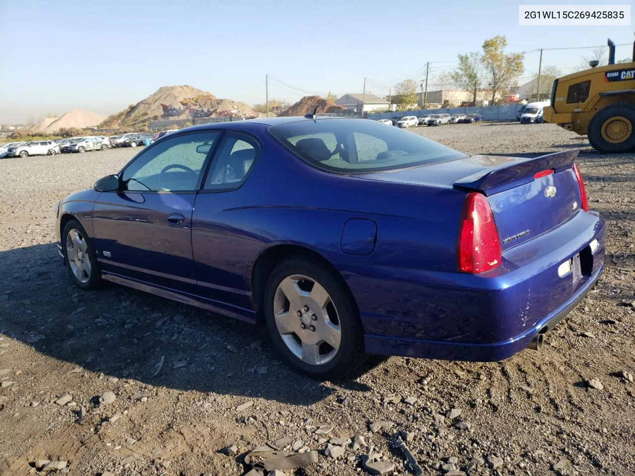 2006 Chevrolet Monte Carlo Ss VIN: 2G1WL15C269425835 Lot: 76843484