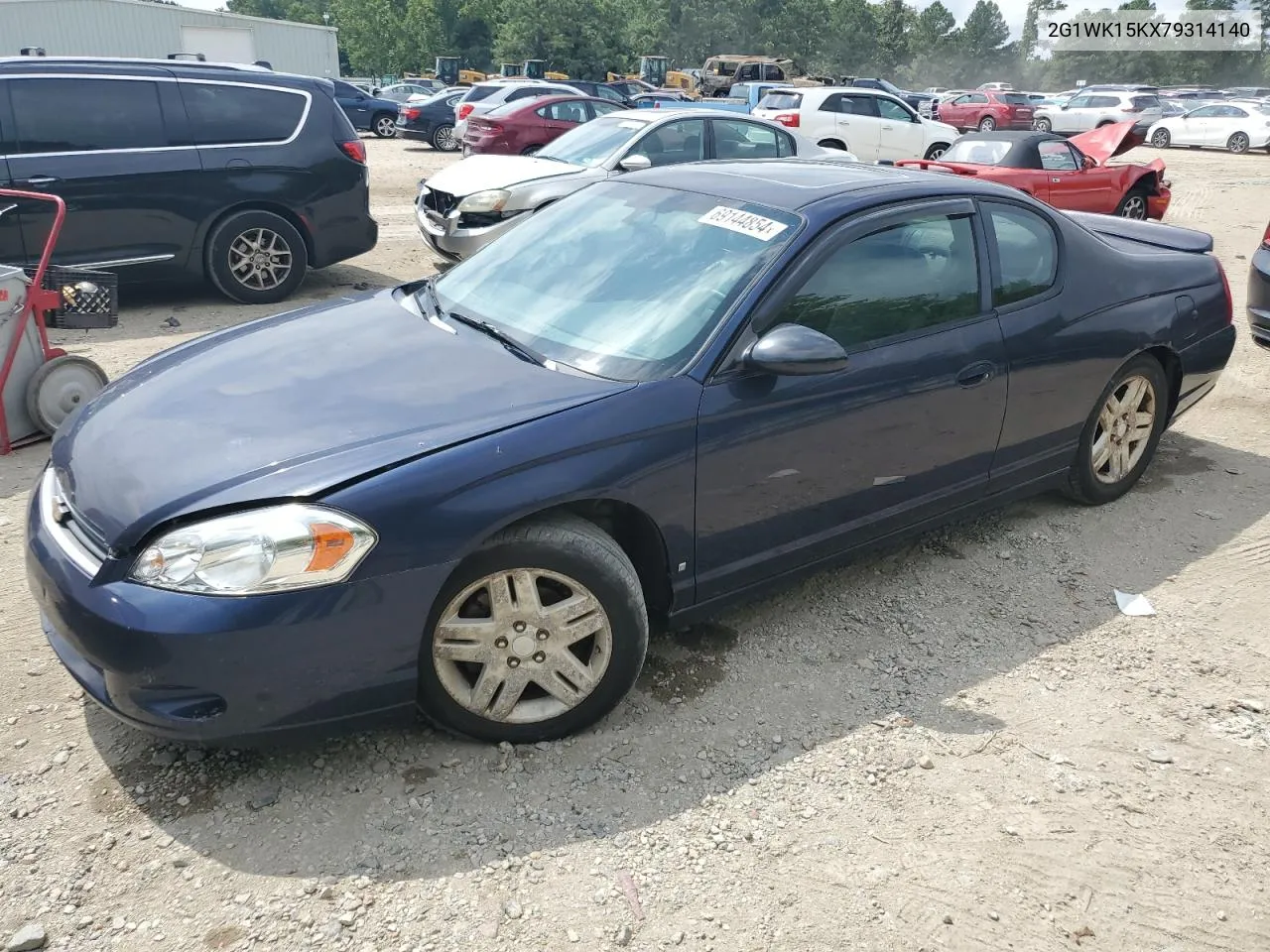 2007 Chevrolet Monte Carlo Lt VIN: 2G1WK15KX79314140 Lot: 69144854