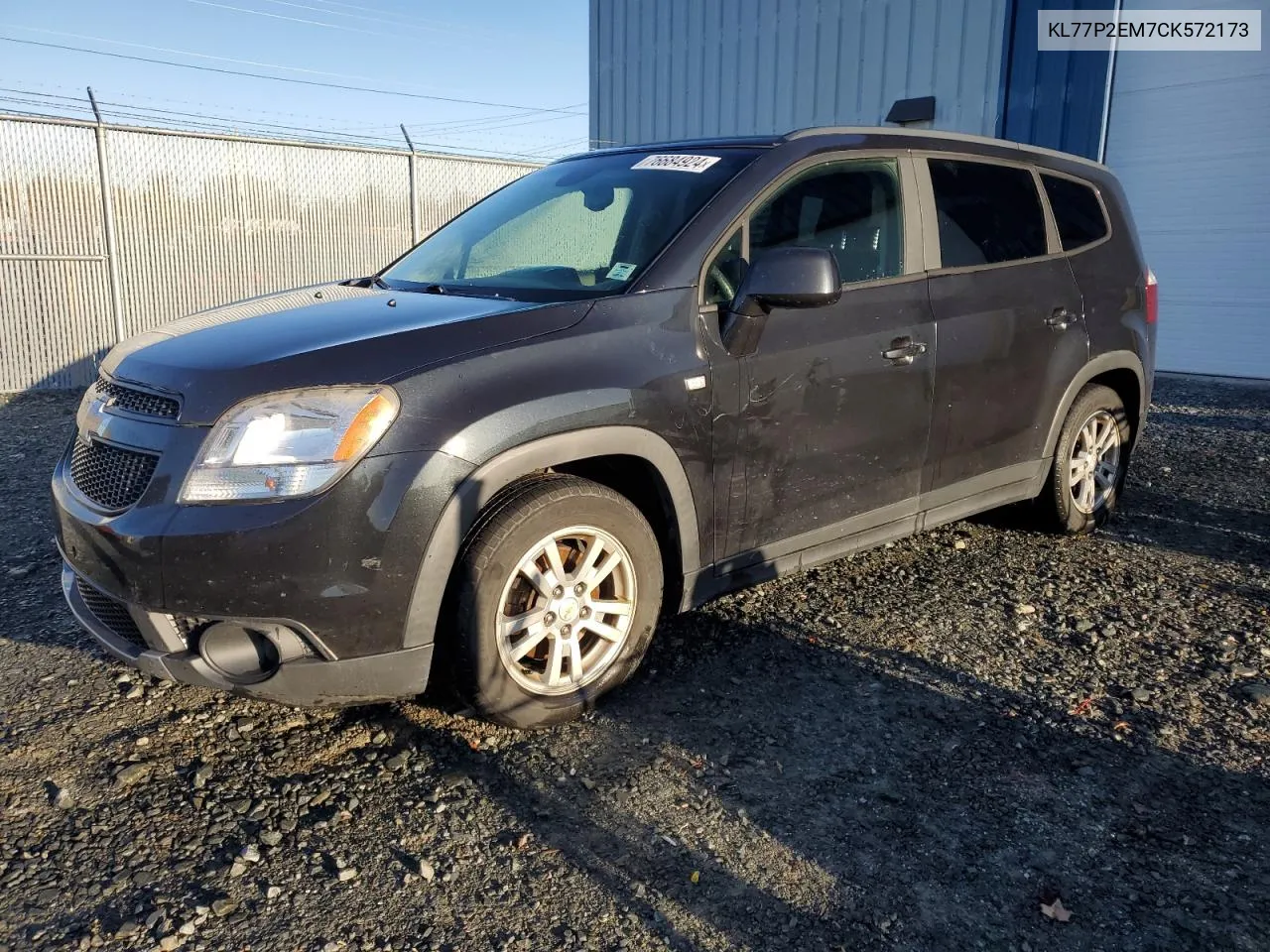 2012 Chevrolet Orlando Lt VIN: KL77P2EM7CK572173 Lot: 76684924