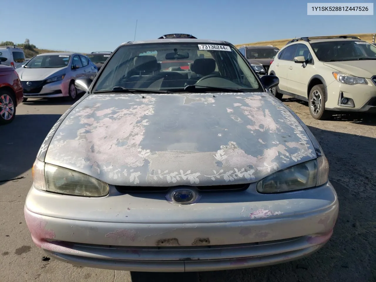 2001 Chevrolet Geo Prizm Base VIN: 1Y1SK52881Z447526 Lot: 73136244