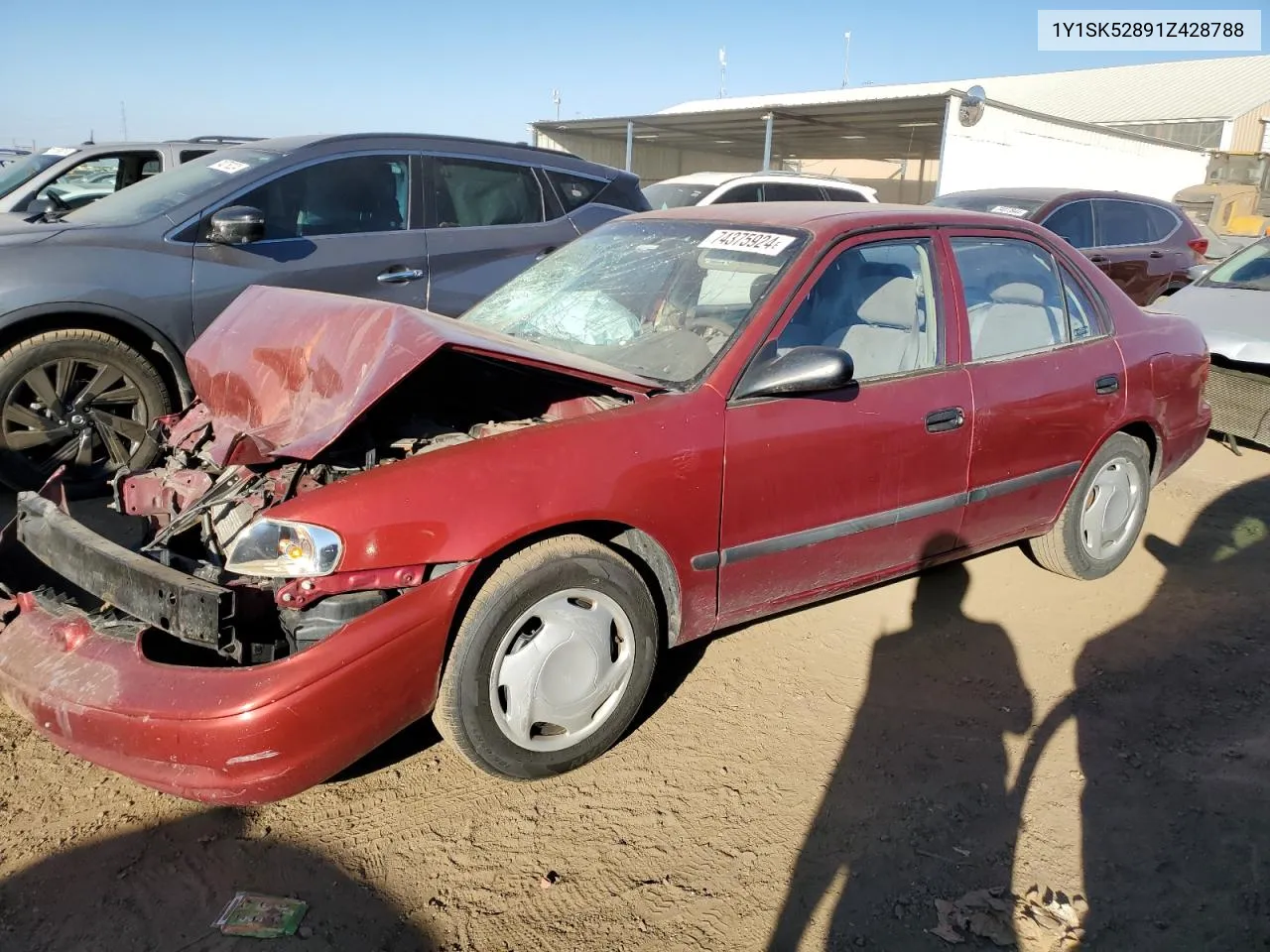 2001 Chevrolet Geo Prizm Base VIN: 1Y1SK52891Z428788 Lot: 74375924