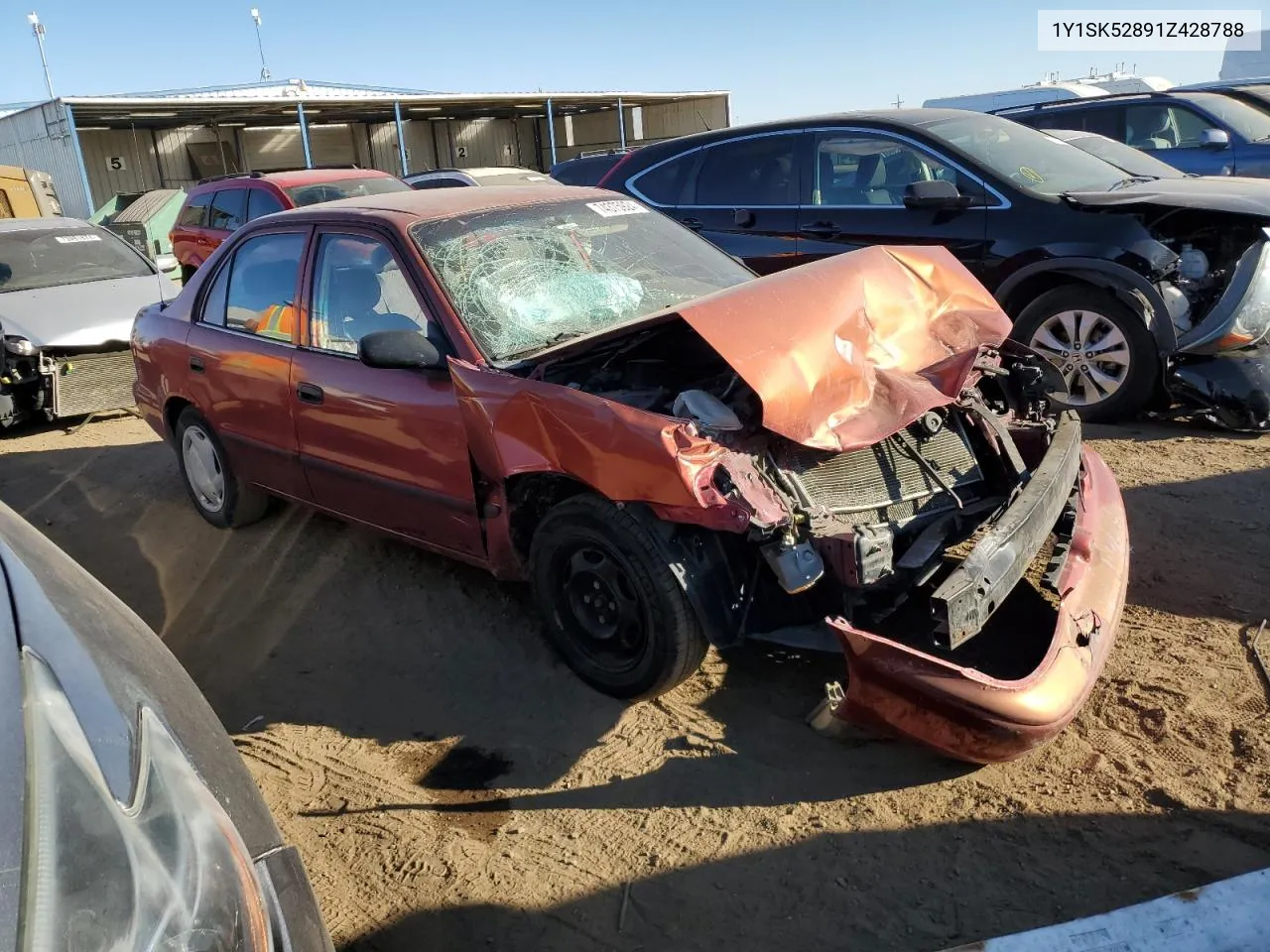 2001 Chevrolet Geo Prizm Base VIN: 1Y1SK52891Z428788 Lot: 74375924