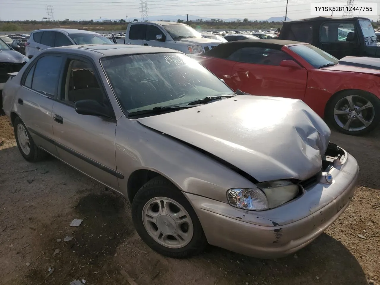 2001 Chevrolet Geo Prizm Base VIN: 1Y1SK52811Z447755 Lot: 74622324