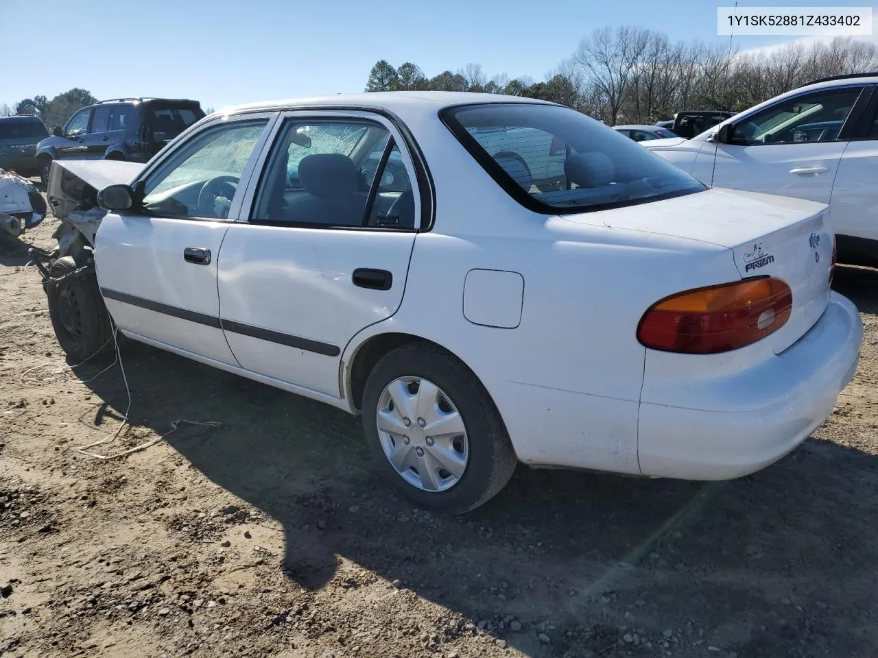 2001 Chevrolet Geo Prizm Base VIN: 1Y1SK52881Z433402 Lot: 81266503